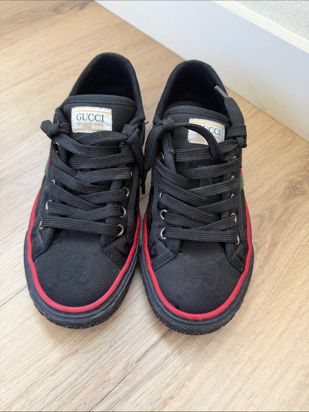 Gucci Tennis 1977 Off The Grid Low Top Sneaker 
-BLACK